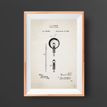 Light Bulb Patent Poster - Wall Art