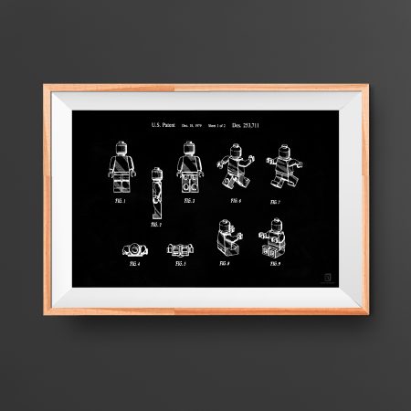 lego, man, patent, poster, kids room poster