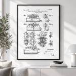 1933 Alfred Büchi Turbocharger Patent Art Print