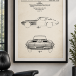 1962 Corvette Sting Ray Patent Art Print