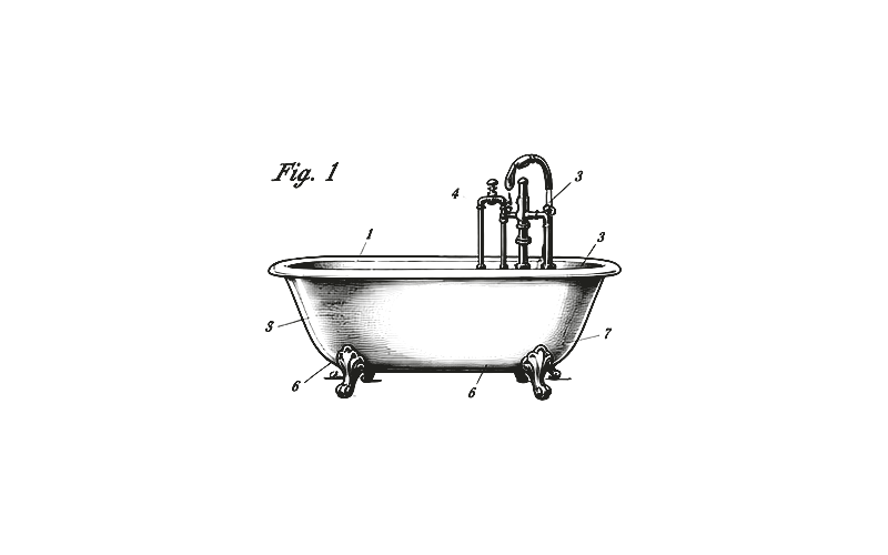 Bathroom patent illustration