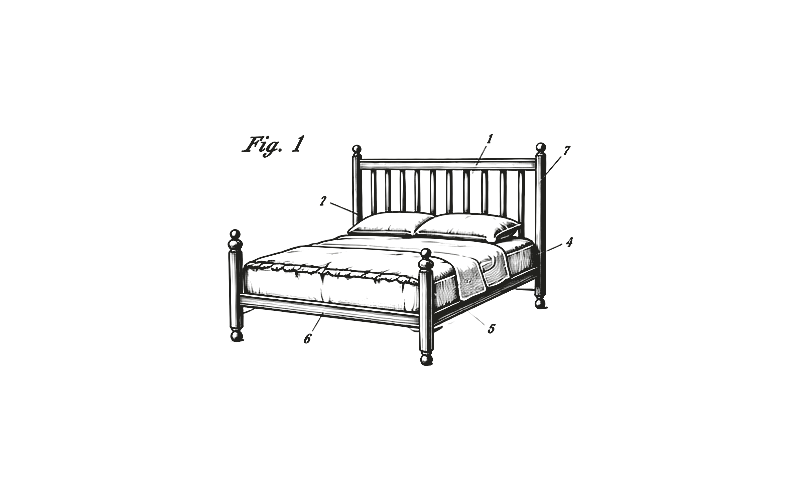 Bedroom patent illustration